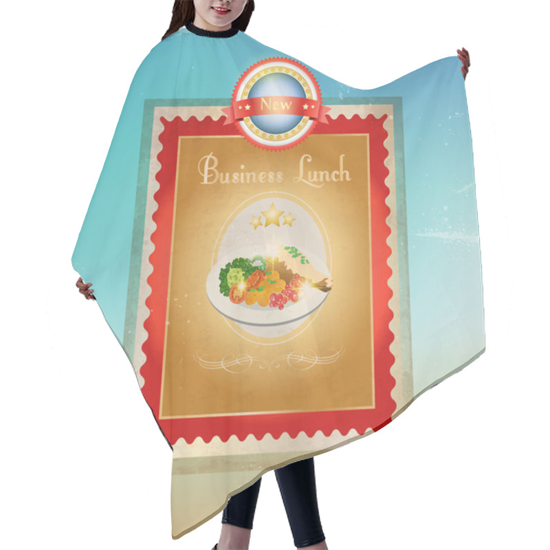 Personality  Business Lunch Menu Template Hair Cutting Cape