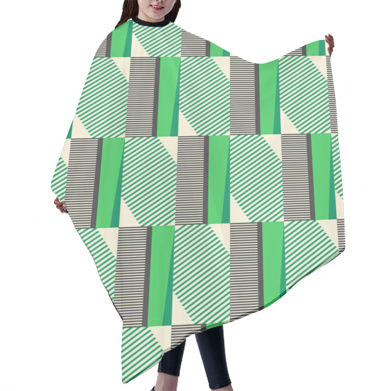 Personality  Seamless Geometric Retro Pattern Hair Cutting Cape