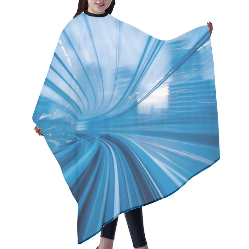 Personality   Tunnel With Motion Blur Of A City  Hair Cutting Cape