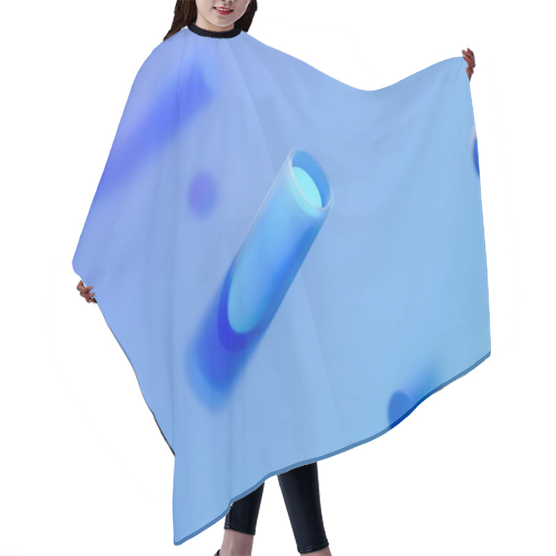 Personality  Abstract Blue Shapes Creating A Sense Of Depth And Movement. Hair Cutting Cape