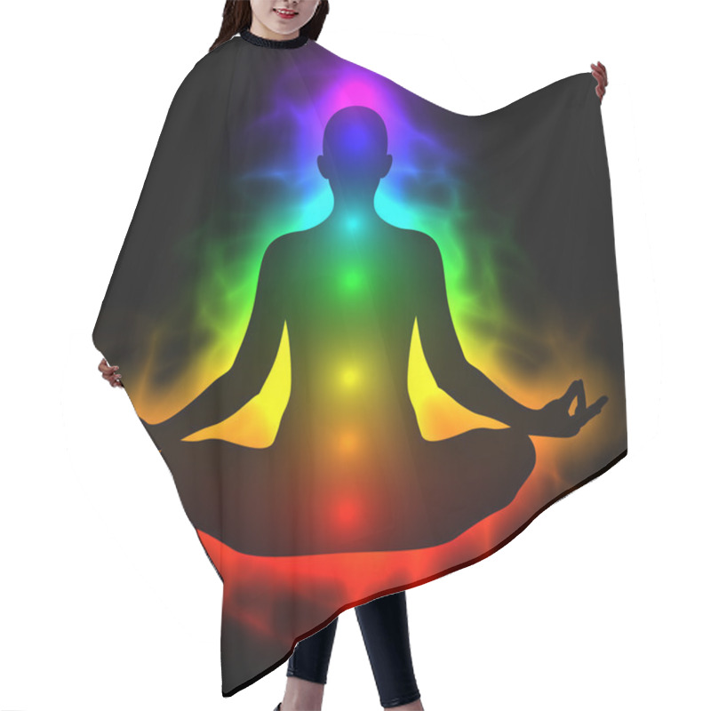 Personality  Human Energy Body, Aura, Chakra In Meditation Hair Cutting Cape