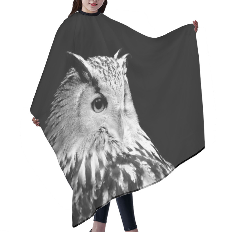 Personality  Owl On Dark Background Hair Cutting Cape