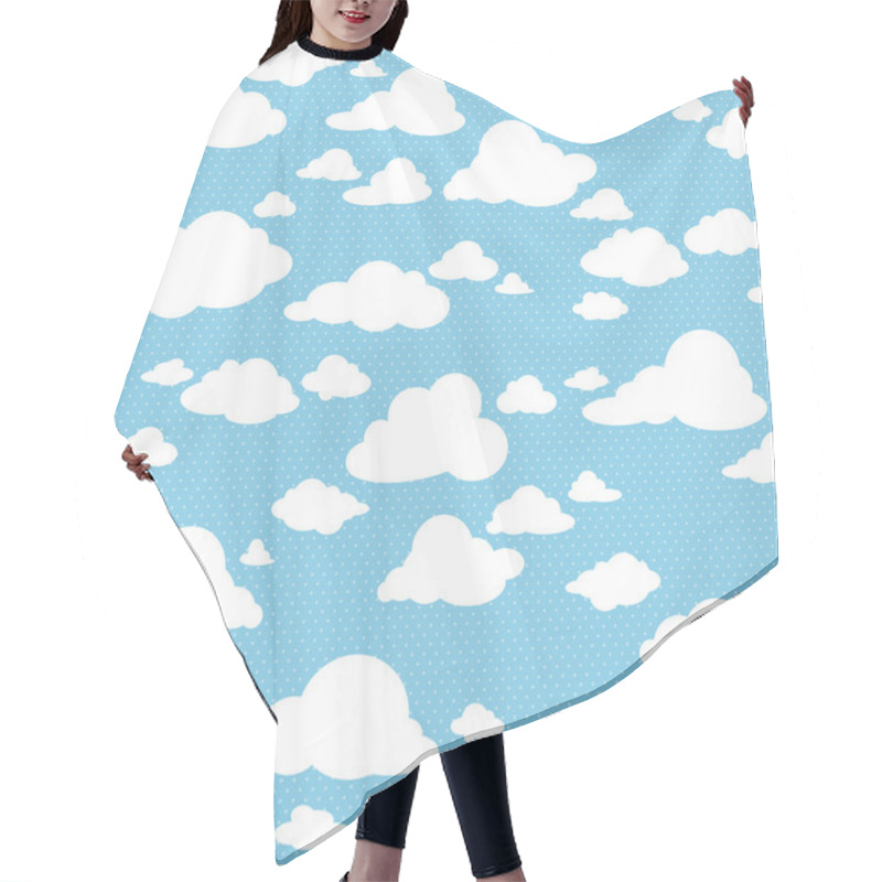 Personality  Seamless Pattern With Clouds Hair Cutting Cape