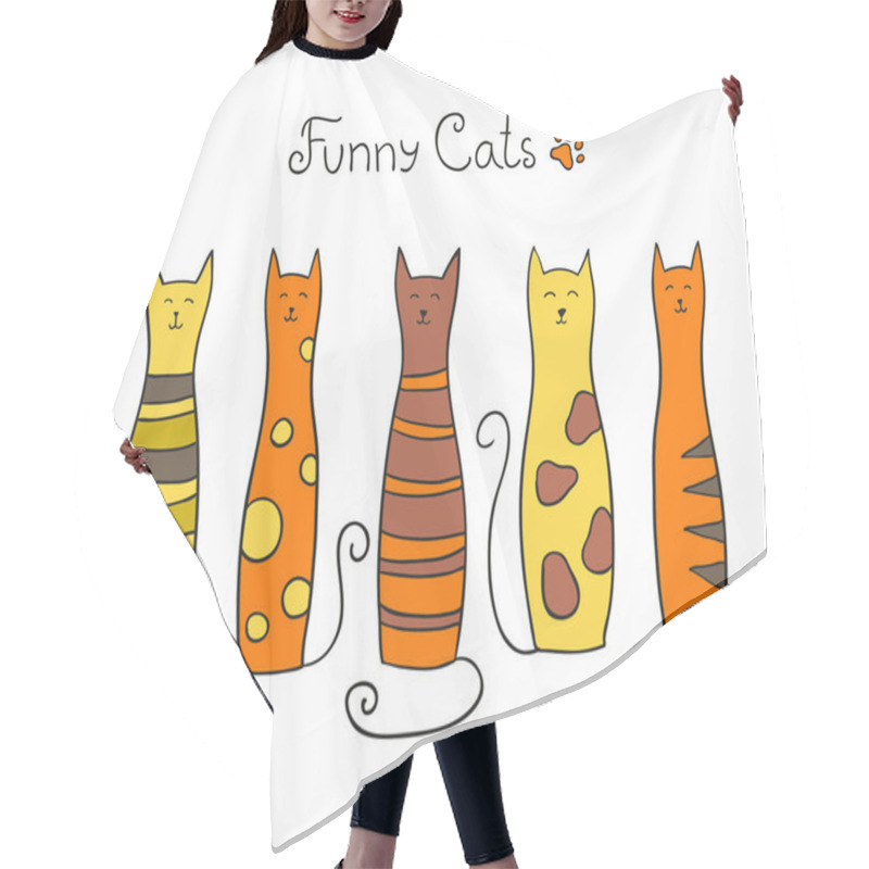 Personality  Five Cats Hair Cutting Cape