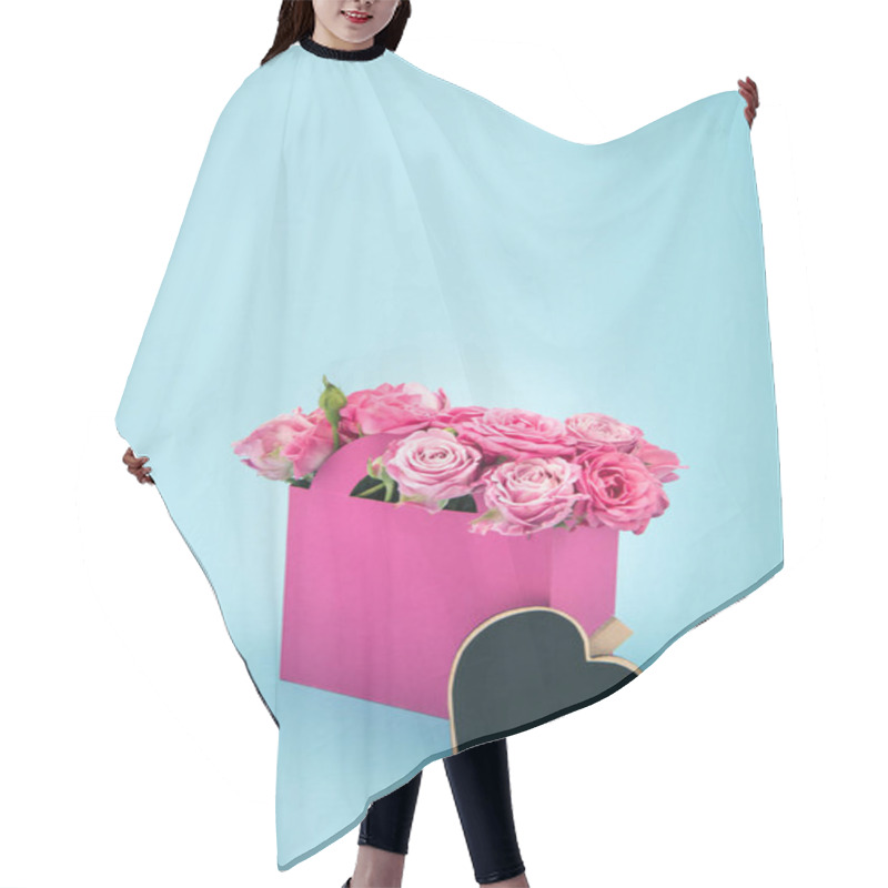 Personality  Roses In Paper Box With Heart Hair Cutting Cape