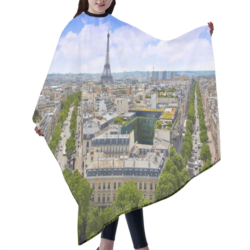 Personality  Paris Eiffel Tower Ands Kyline Aerial France Hair Cutting Cape