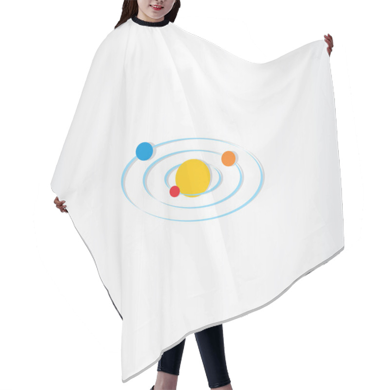 Personality  Solar System Planet Sun Vector Icon Hair Cutting Cape