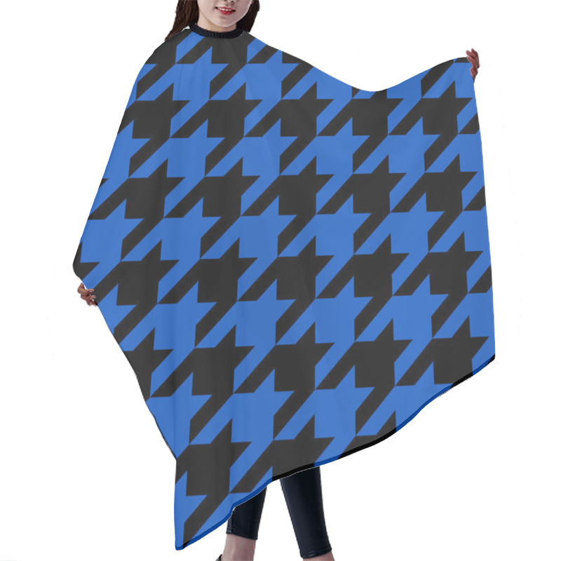 Personality  Blue Houndstooth Pattern Hair Cutting Cape