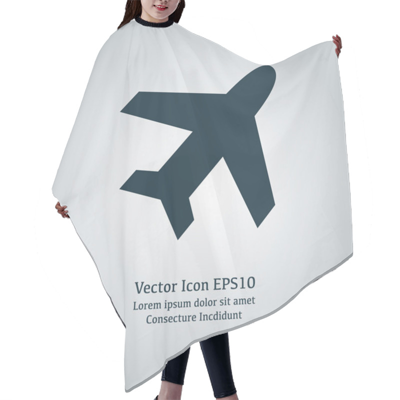 Personality  Vector Plane Icon Hair Cutting Cape