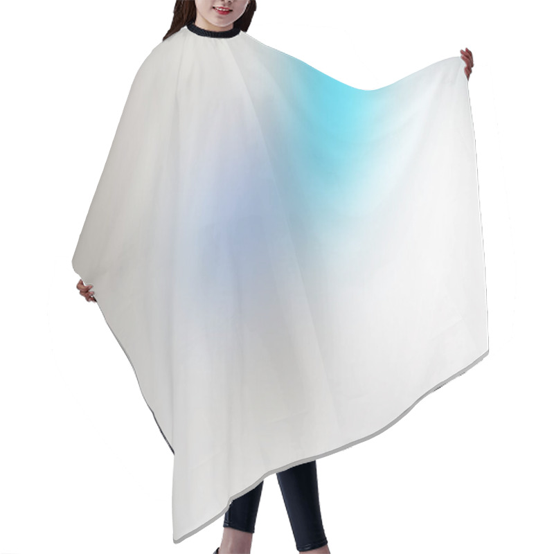 Personality  Blurred Pastel Gradient Gray White Blue Background Hair Cutting Cape