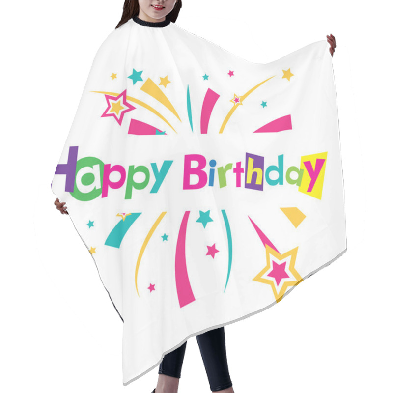 Personality  Vector Happy Birthday Hair Cutting Cape