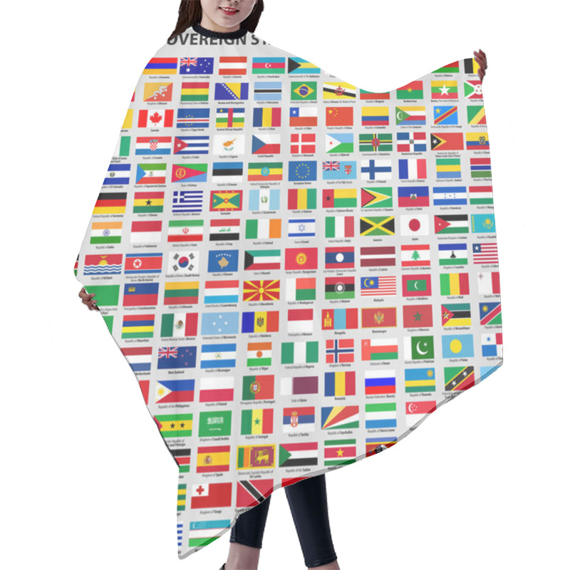 Personality  Flags Of Sovereign States Hair Cutting Cape