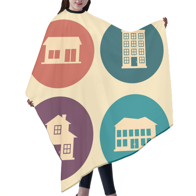 Personality  City Design Hair Cutting Cape