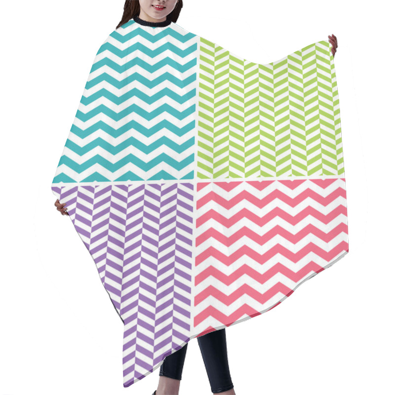 Personality  Seamless Zigzag (Chevron) Pattern Hair Cutting Cape