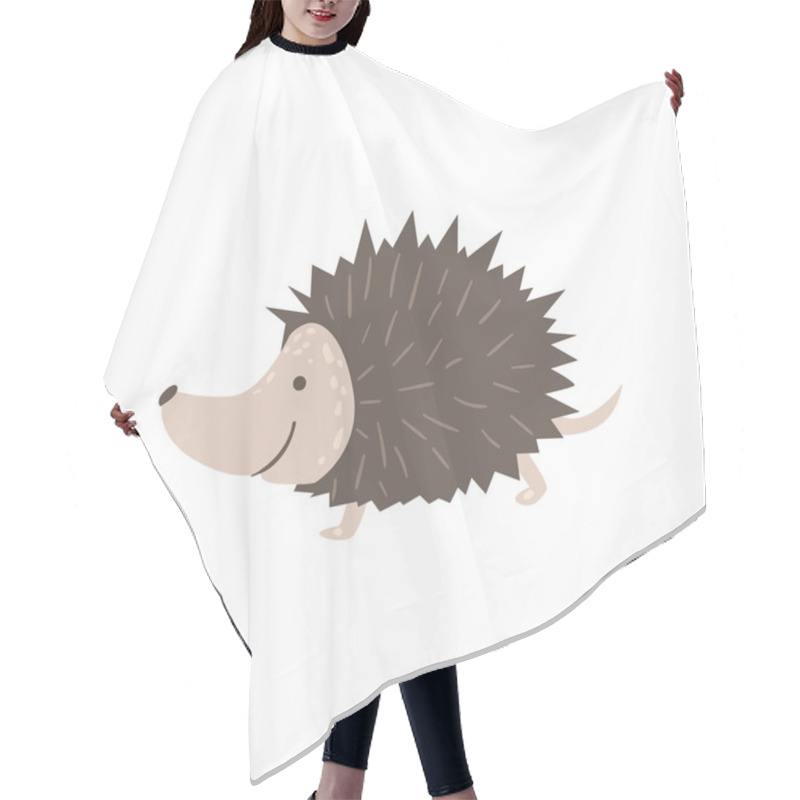 Personality  Smiling Hedgehog Running Hair Cutting Cape