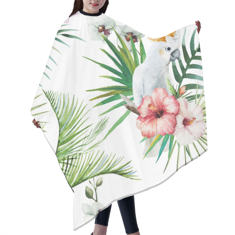 Personality  Tropical Pattern Hair Cutting Cape