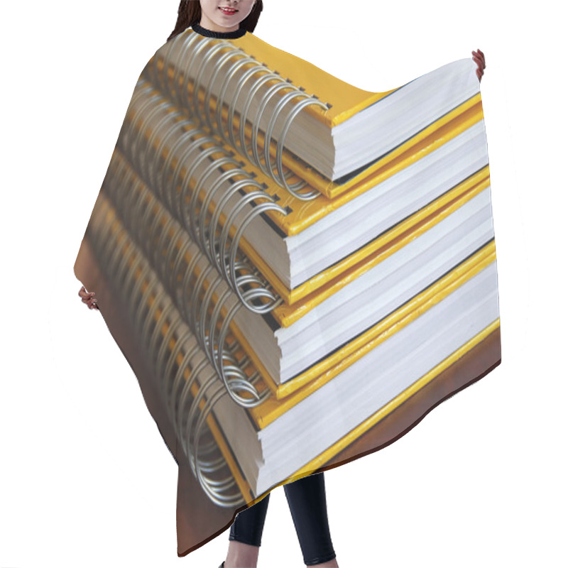 Personality  Yellow Notebooks Stack Hair Cutting Cape