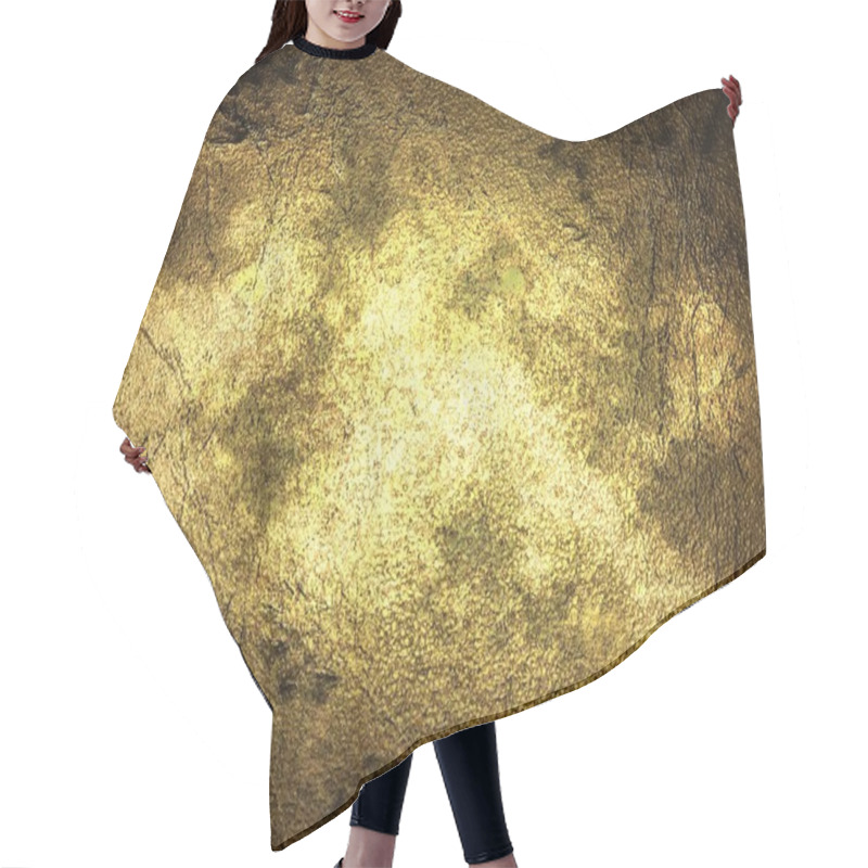 Personality  Abstract Grunge Gold Texture. Hair Cutting Cape