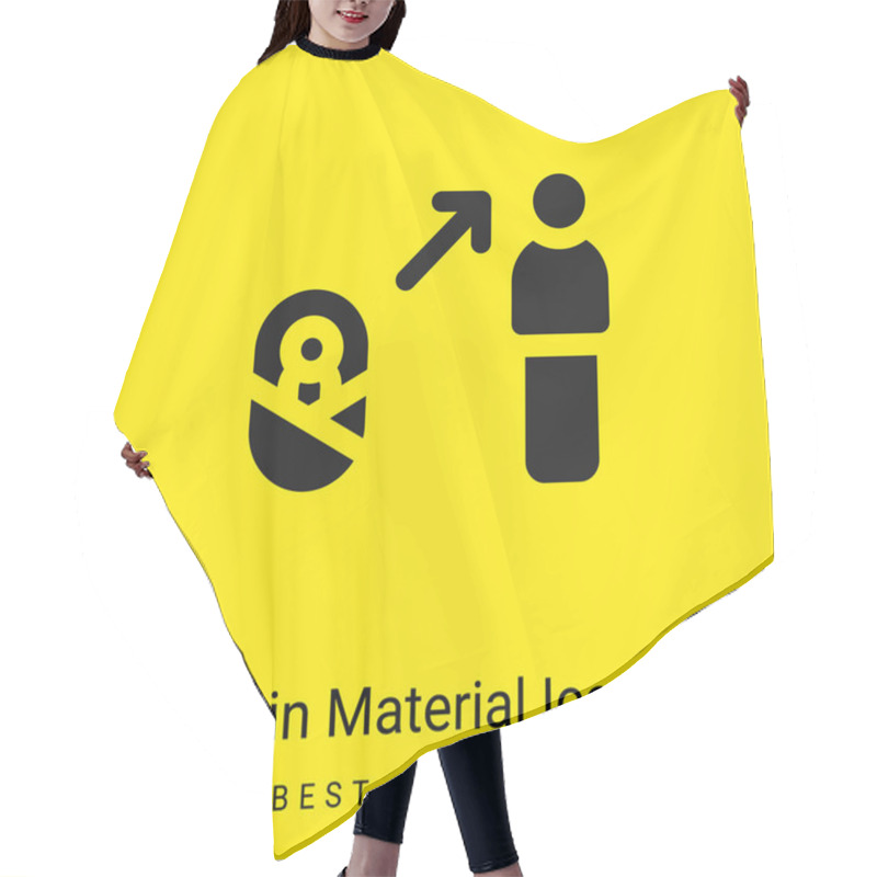 Personality  Benefit Minimal Bright Yellow Material Icon Hair Cutting Cape