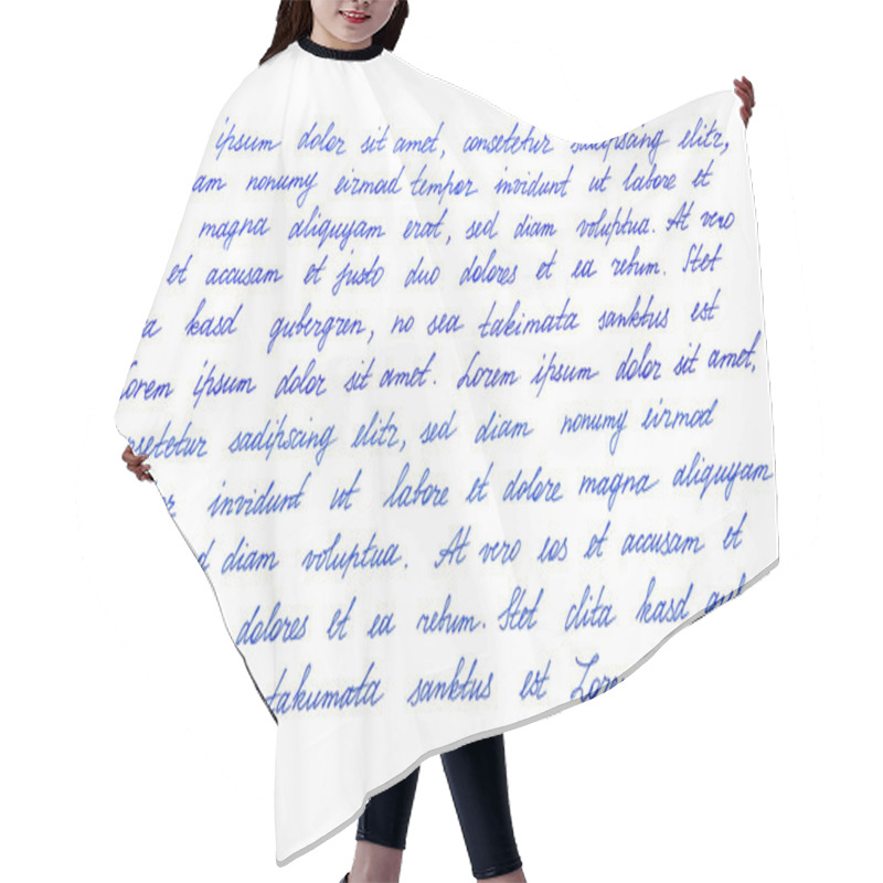 Personality  Calligraphic Handwritten Letter  Hair Cutting Cape