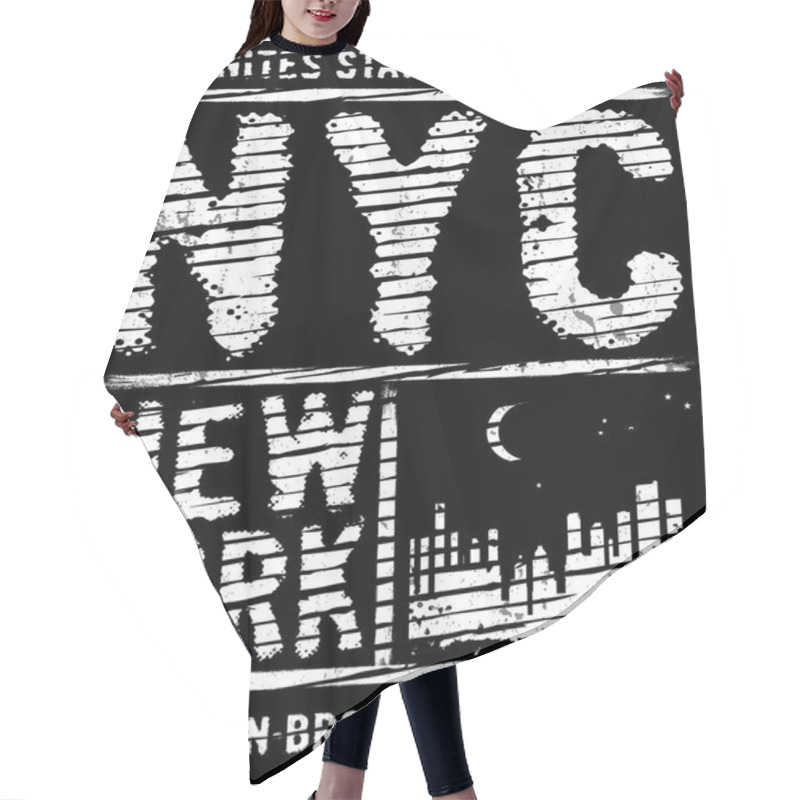 Personality  Newyork City Typography, Slogan, T-shirt Graphics, Vectors,  Hair Cutting Cape