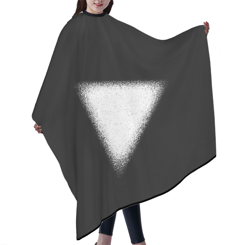 Personality  White Abstract Triangle Badge Hair Cutting Cape