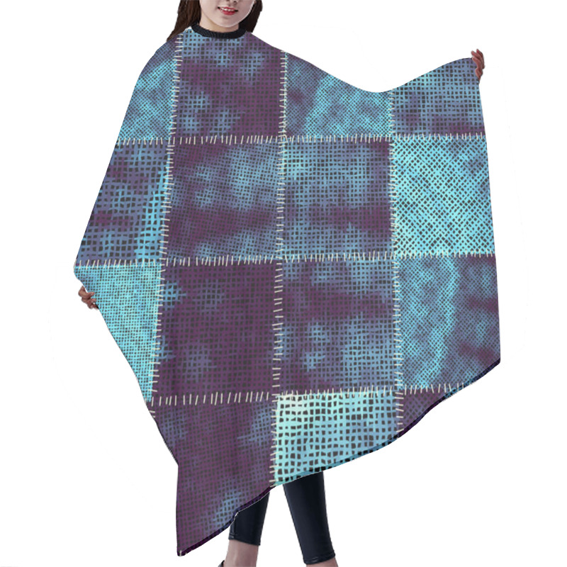 Personality  Imitation Of A Texture Of Rough Canvas. Seamless Pattern. Hair Cutting Cape