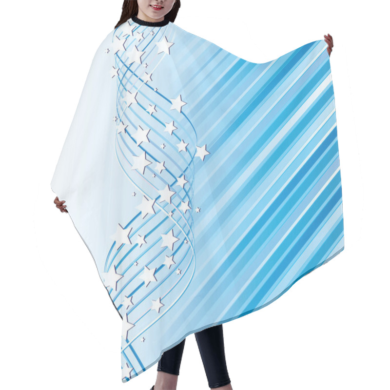 Personality  Blue Retro Background Hair Cutting Cape