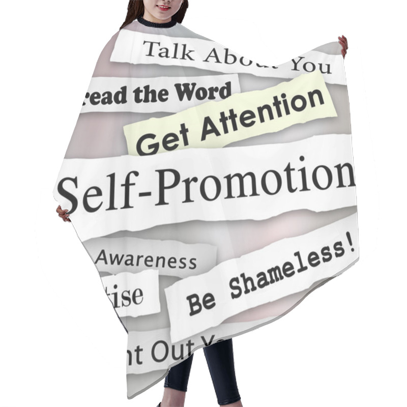 Personality  Self-Promotion Headlines Marketing Publicity Attention Hair Cutting Cape