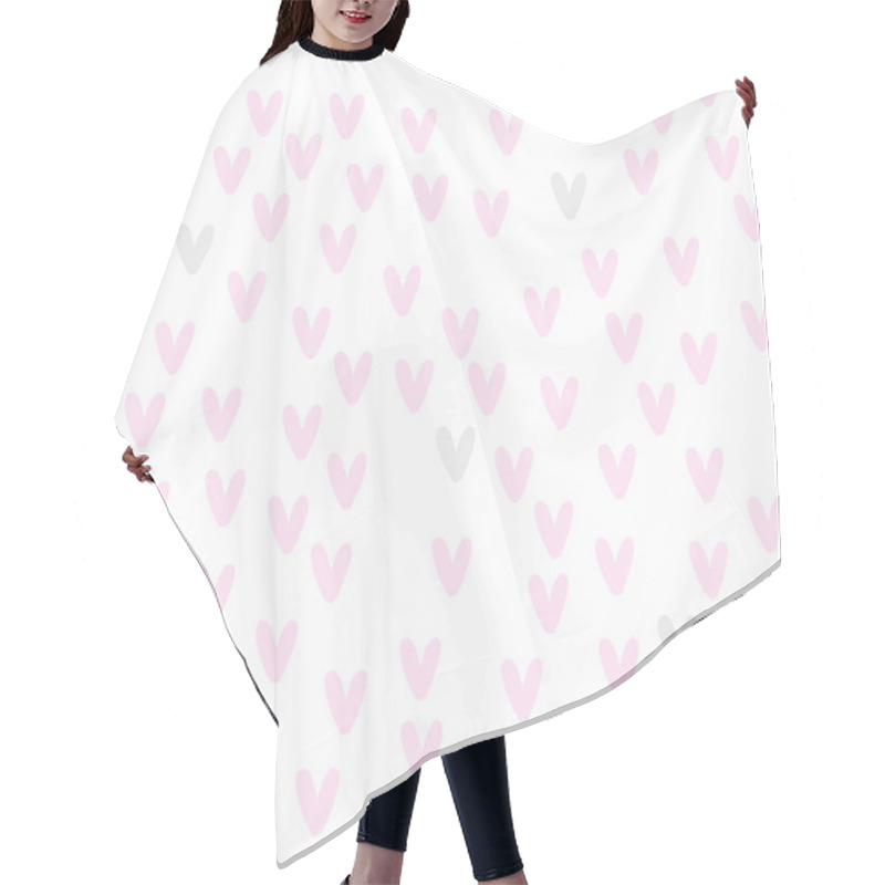 Personality  Pattern About Love With Hearts. Valentine's Day. Wedding Day. For A Banner, Postcard, Poster. Doodle. Handdrawn. Hair Cutting Cape