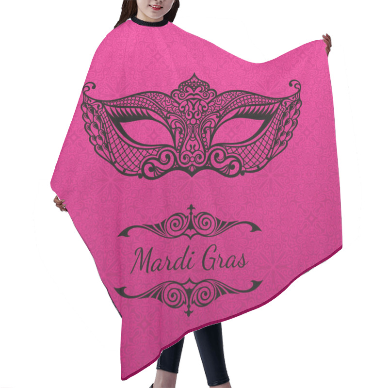 Personality  Beautiful Mask Of Lace. Mardi Gras Vector Background Hair Cutting Cape