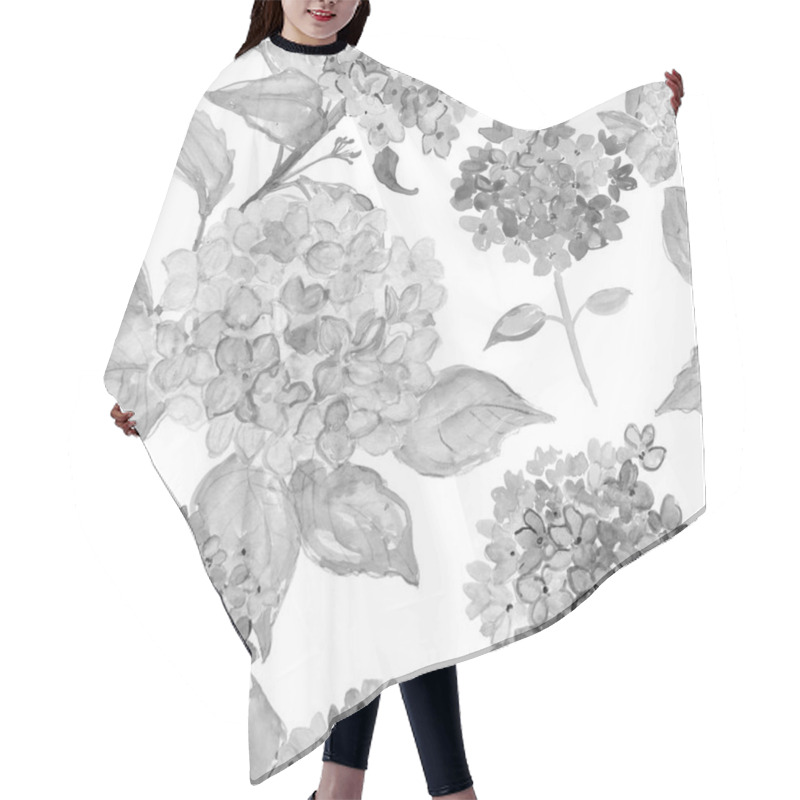 Personality  Background With Flowers And Leaves. Hair Cutting Cape