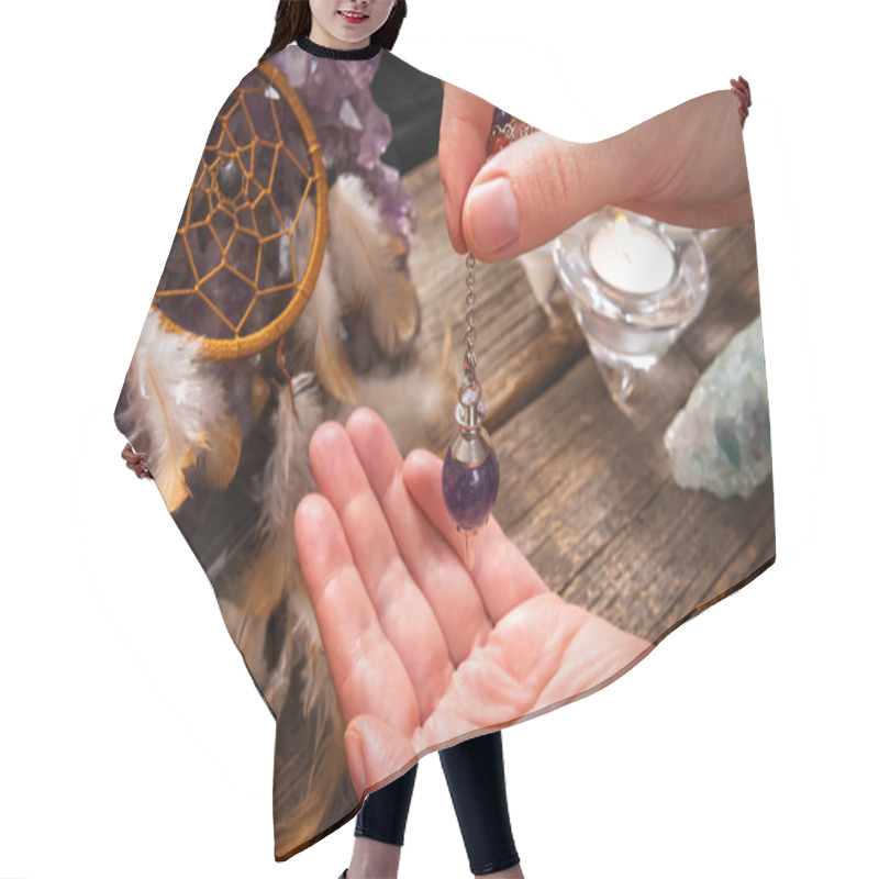 Personality  Palm Reading With Pendulum Hair Cutting Cape