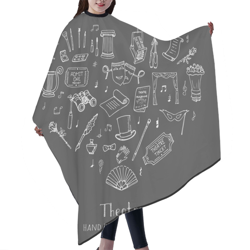 Personality  Theater Icons Set Hair Cutting Cape