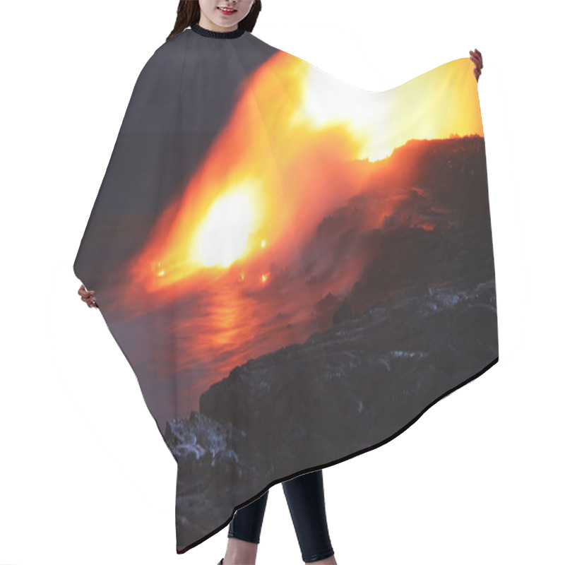 Personality  Lava Entry In To The Ocean (Big Island, Hawaii) Hair Cutting Cape