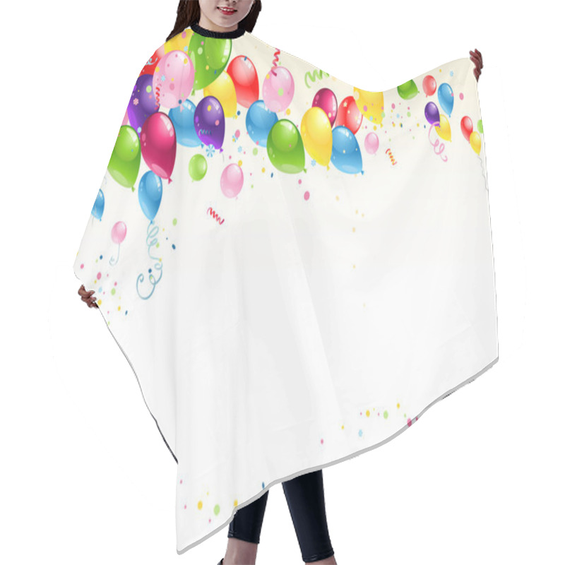 Personality  Festive Balloons Background Hair Cutting Cape