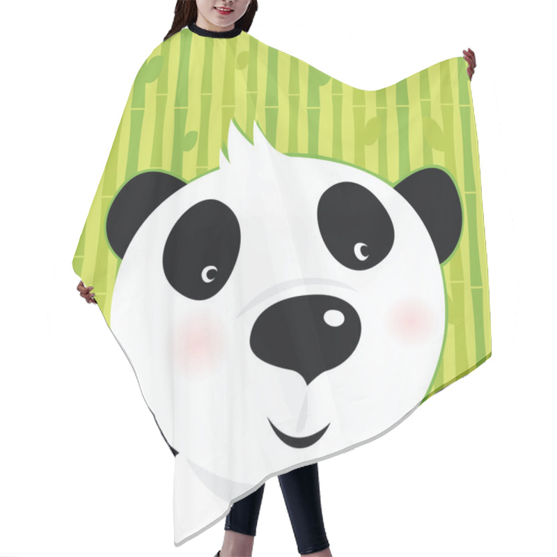 Personality  Black And White Panda Bear Hair Cutting Cape