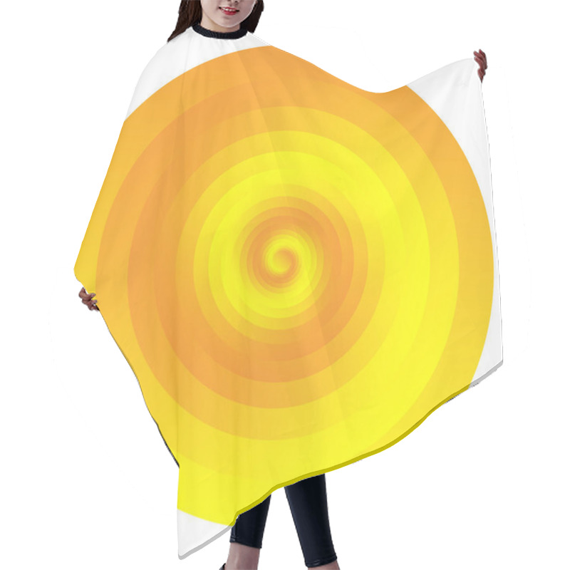 Personality  Geometric Circle Design Shape With Random Shaded, Gradient Fill Hair Cutting Cape