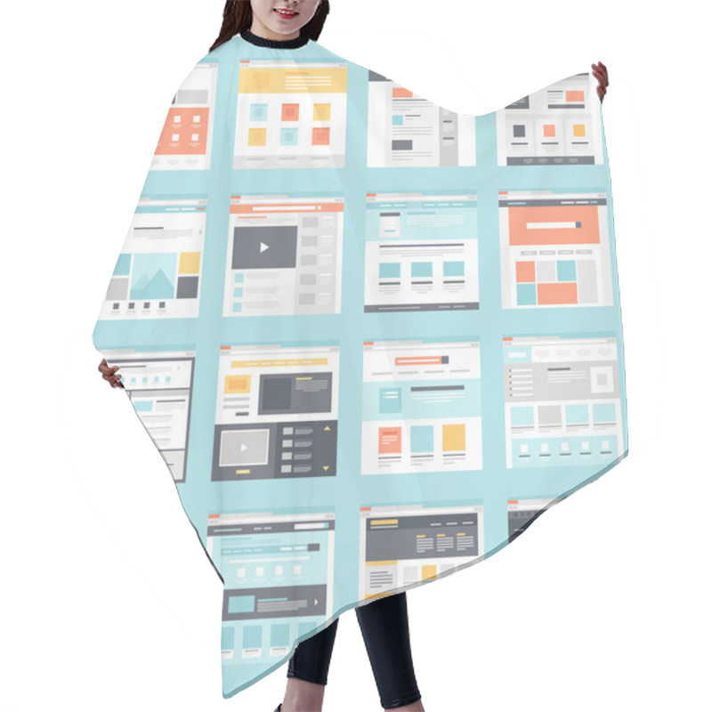 Personality  Web Template Hair Cutting Cape