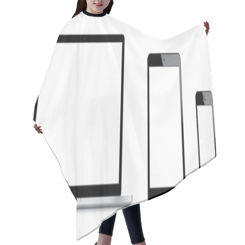 Personality  Illustration Of Electronic Devices Hair Cutting Cape