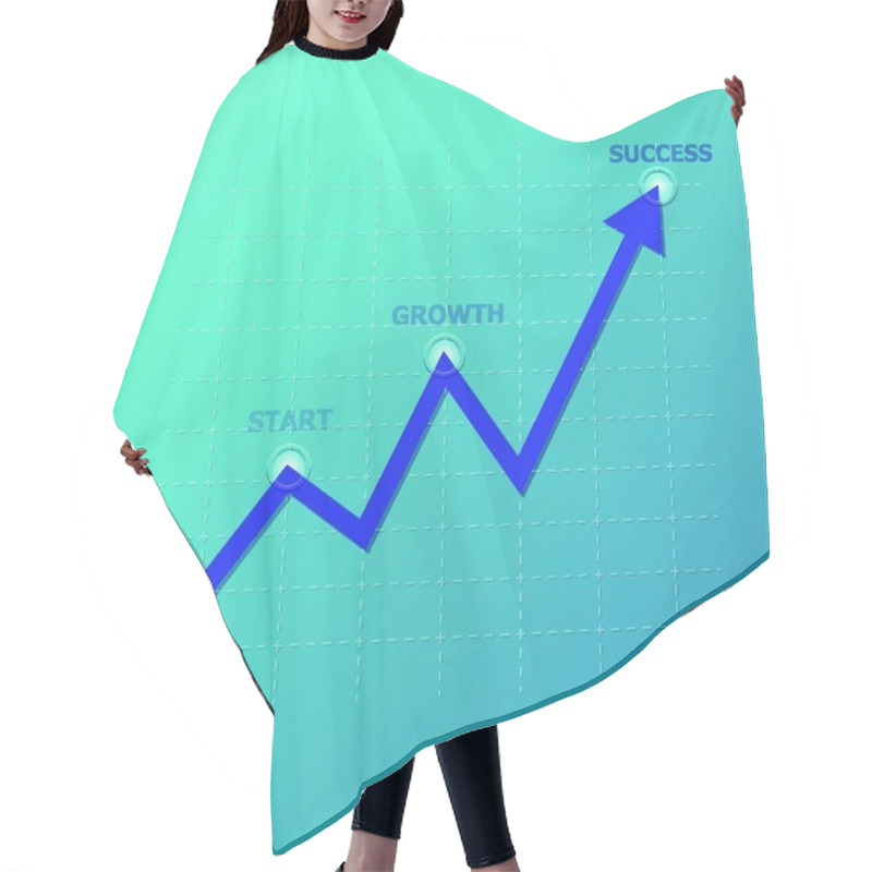 Personality  Line Graph On The Grid, Stock Vector Hair Cutting Cape