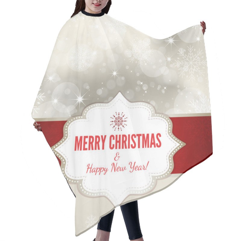 Personality  Christmas Background Hair Cutting Cape