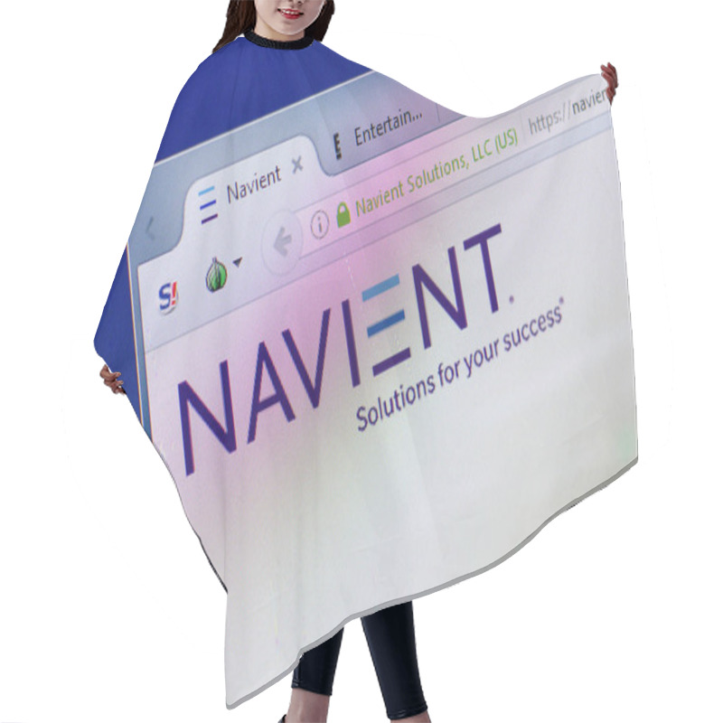 Personality  Ryazan, Russia - June 16, 2018: Homepage Of Navient Website On The Display Of PC, Url - Navient.com Hair Cutting Cape