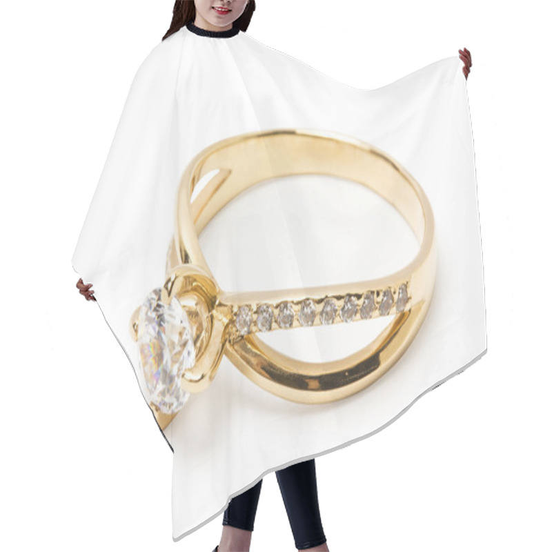 Personality  Ring With Brilliant Hair Cutting Cape