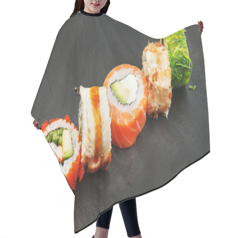 Personality  Sushi Rolls With Salmon Hair Cutting Cape