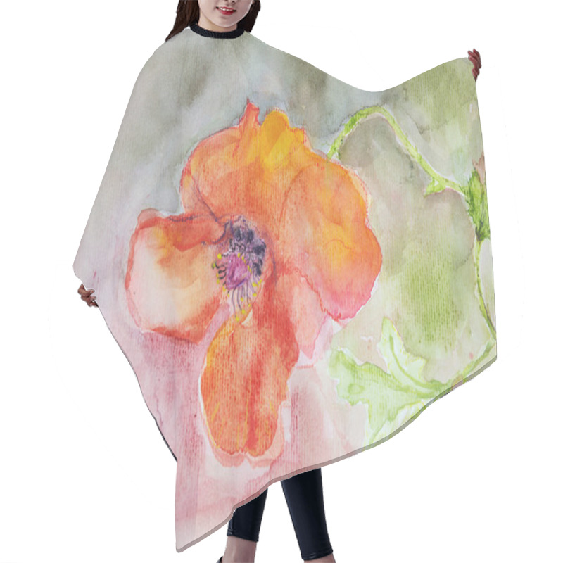 Personality  View Into A Poppy. Hair Cutting Cape