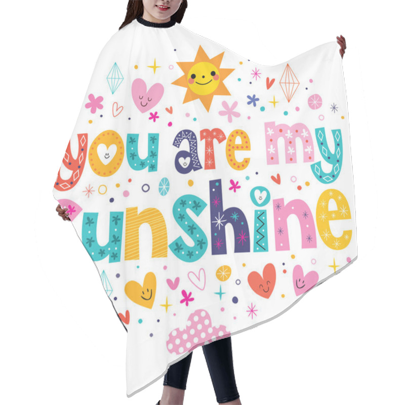 Personality  You Are My Sunshine Card Hair Cutting Cape