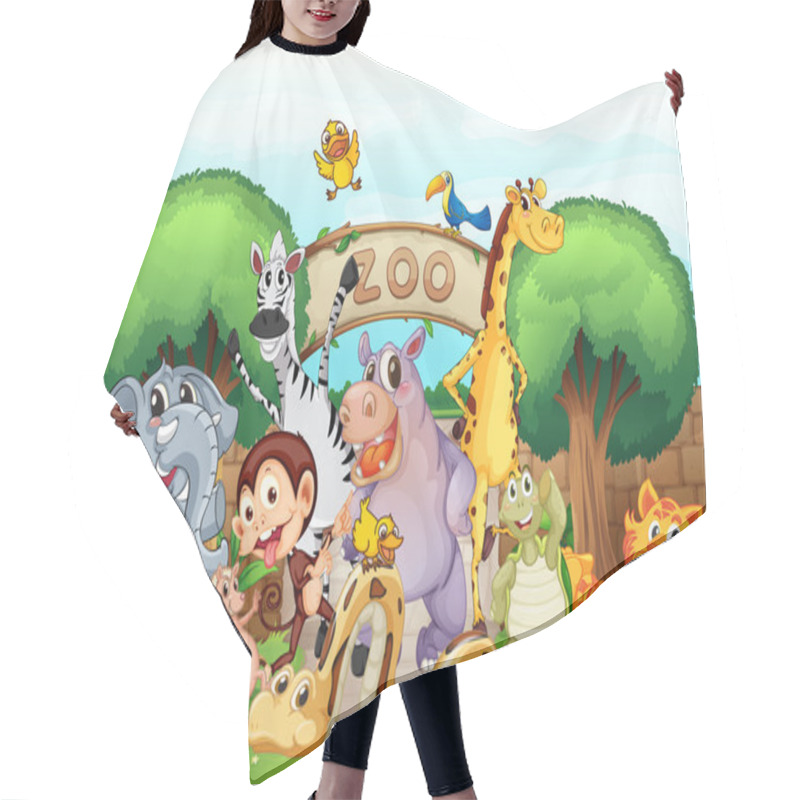 Personality  A Zoo And The Animals Hair Cutting Cape