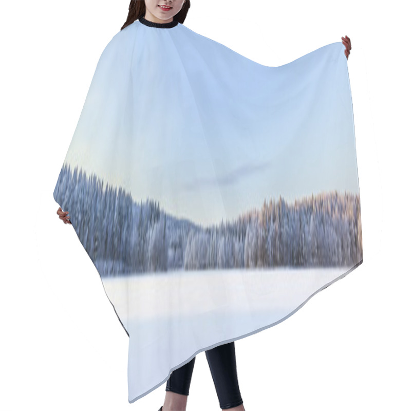 Personality  Winter Lake Panorama, Finland Hair Cutting Cape