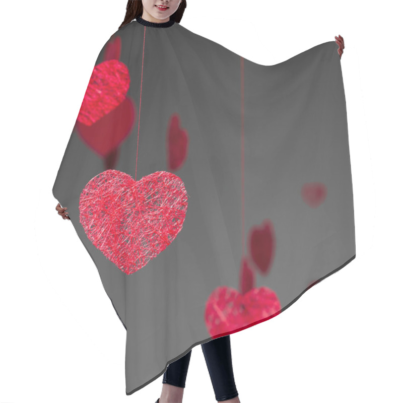 Personality  Falling Paper Hearts Hair Cutting Cape